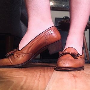 Women’s Honey Leather Oxford Penny Slip-on Loafer